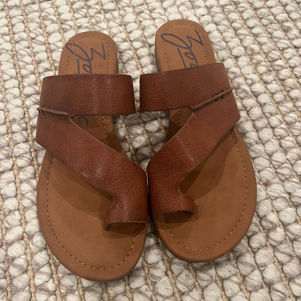 Zodiac Flat Leather Sandals
